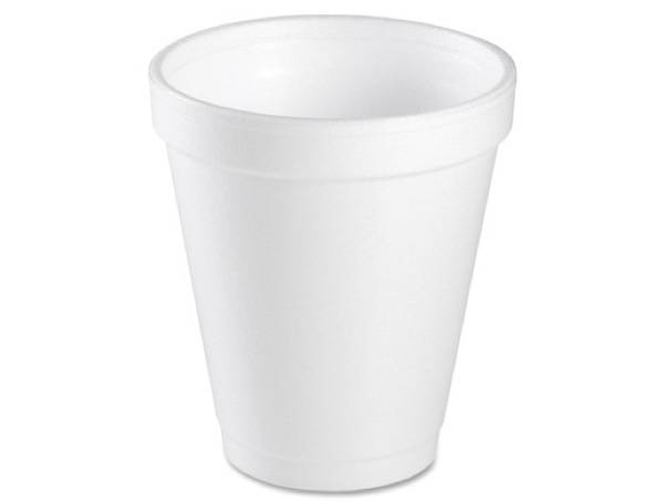 Cups Styro White for Coffee and Tea, 6oz, 25cups-pack