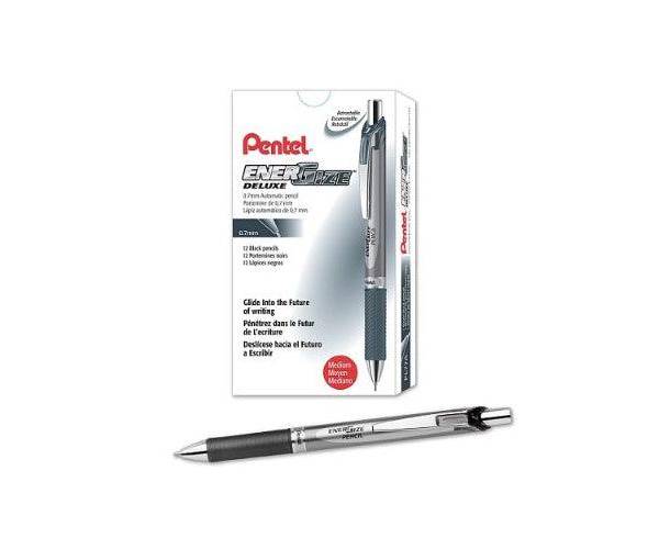 Pentel Pl77 Energize Mechanical Pencil – 0.7mm, Black (Pack Of 12)