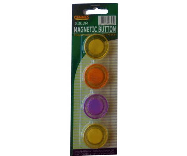 GENMES Magnetic Button, 3 cm, 4/pack, assorted Colors