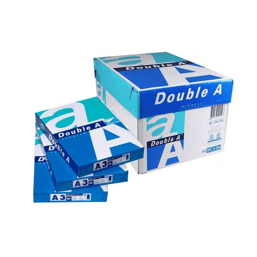 Double A Premium Photocopy Paper, A3 Size, 80 gsm, 5 Reams – Box