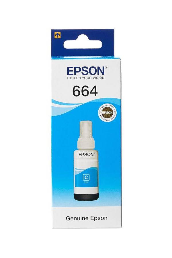 Epson 664 EcoTank Ink Bottle – 70ml, Cyan