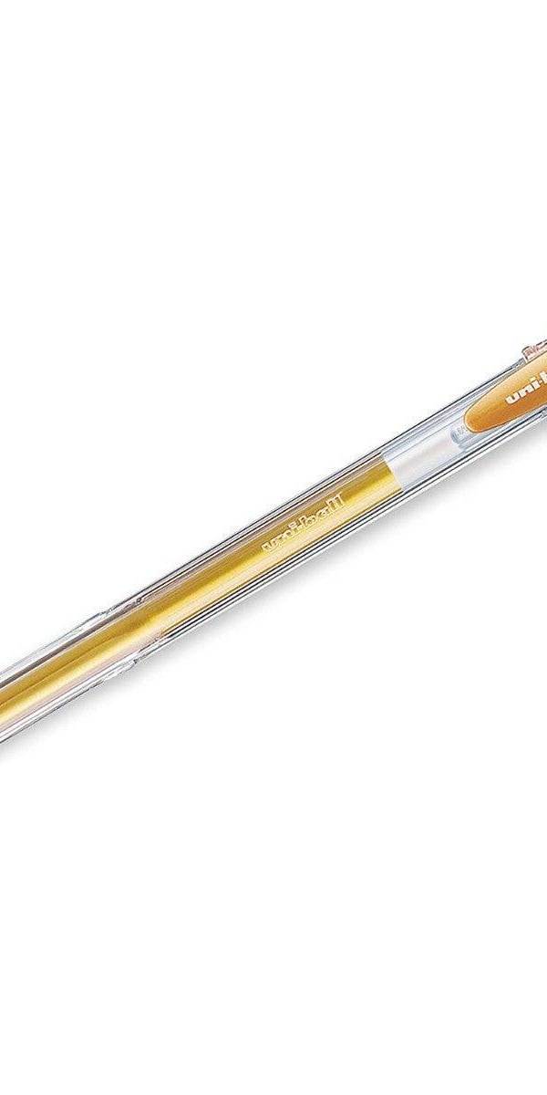 Uni-ball Signo Gel Ink Pen, Gold, 12pcs-box, MI-UM100-GD