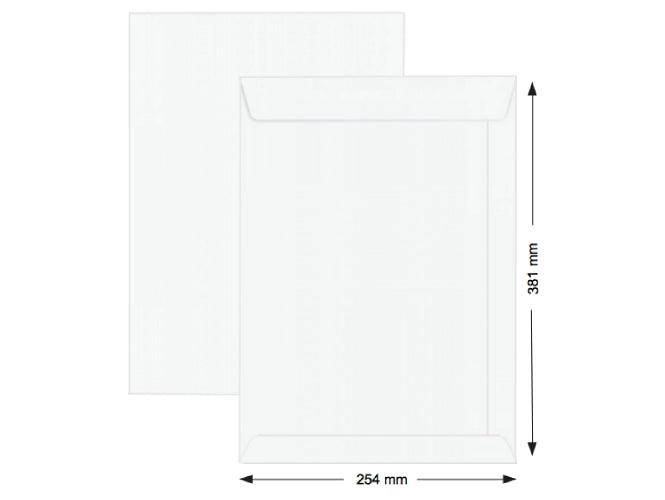 Hispapel White Envelope 254 x 381mm 15″ x 10″ 250pcs/box