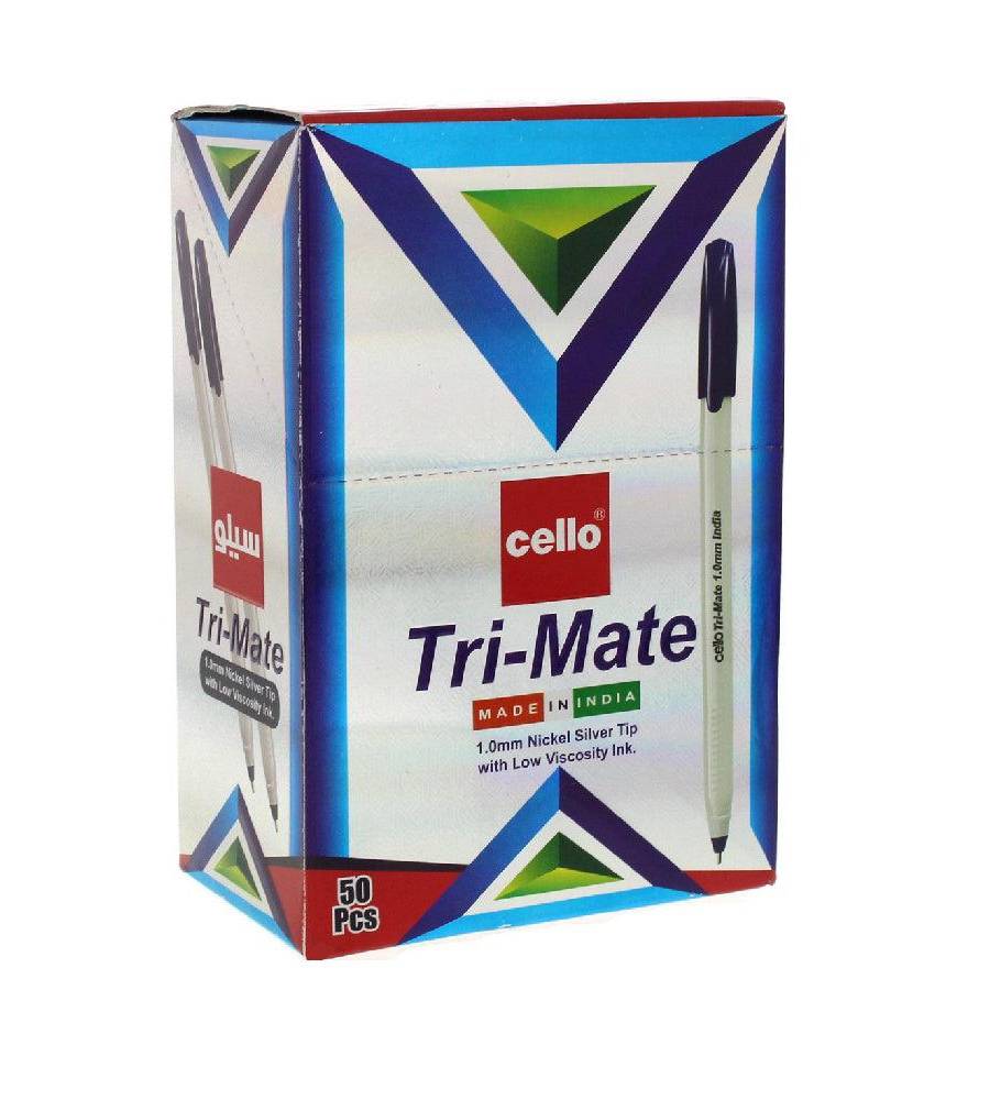 Cello Trimate Ballpen1.0mm, Black (50 pcs-box)