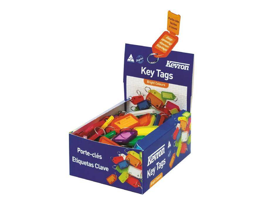Kevron Plastic Clicktag Key Tag Assorted Colour (Pack of 100) ID5AC100