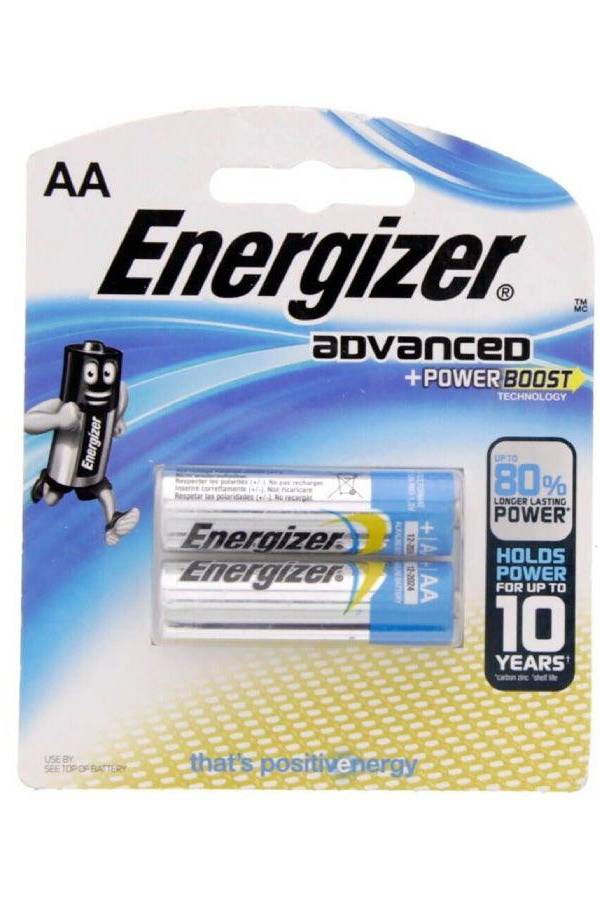 Energizer X91 E2 AA Alkaline Battery, (Pack of 2)