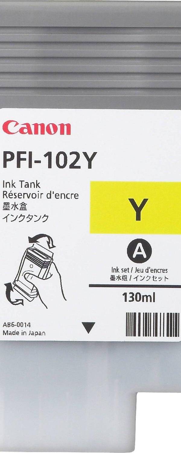 Canon PFI-102 Yellow Original Ink Cartridge (PFI-102Y)