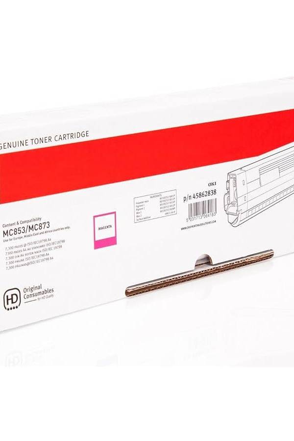 OKI 45862838 Magenta Toner Cartridge for MC853/873/MC883-7.3K-NEU
