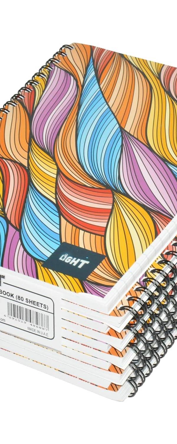 Light Spiral Soft Cover Notebook Single Line A5, 80-Sheets – LINBA51523S (10ps/pack)