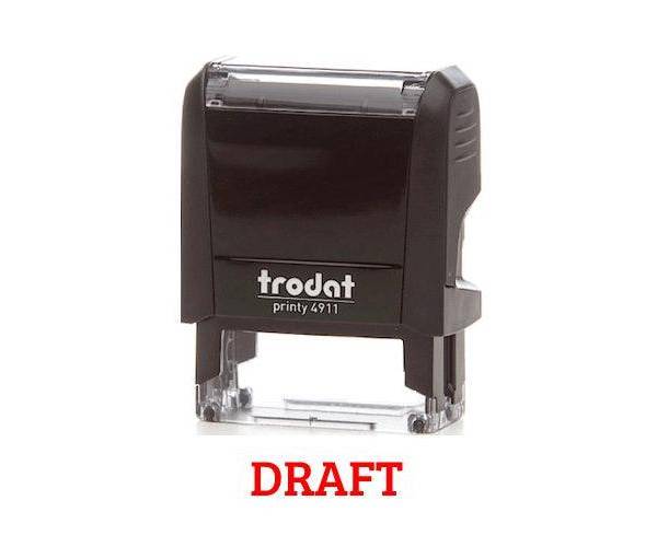 Trodat Printy 4911 Stamp “Draft” Red