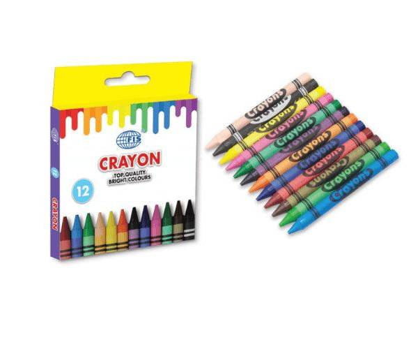 12 Colours Crayon 8cm x 90mm (FSCR102)