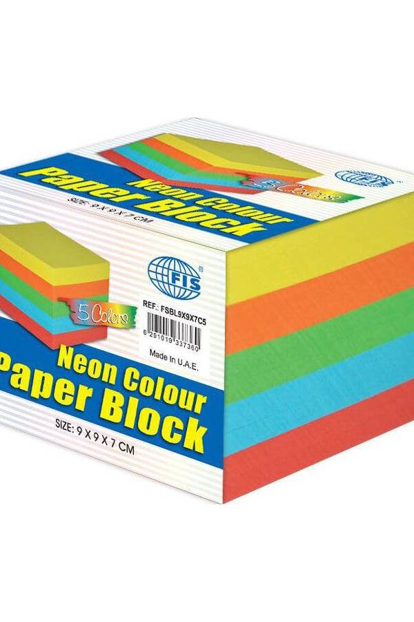 Paper Cube Colored without Gum 9x9x9cm