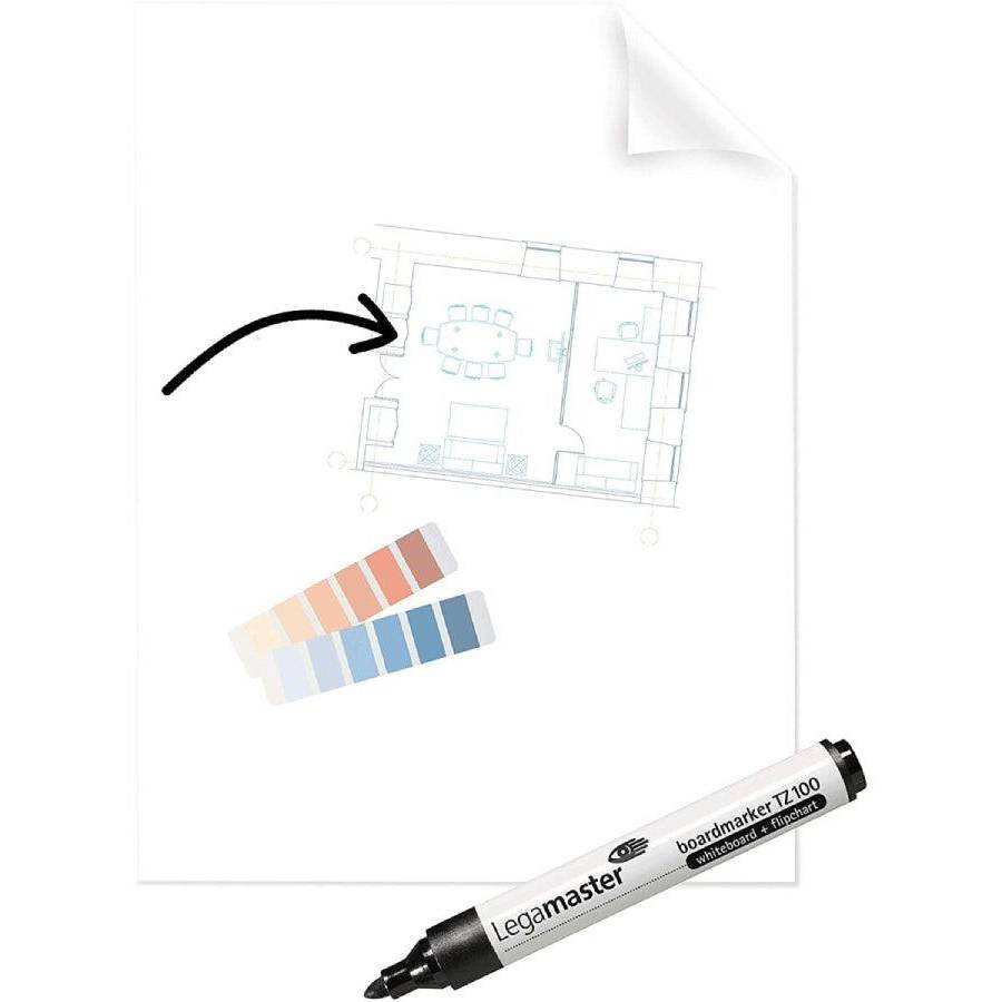 Legamaster Magic Chart, Clearboard Foil, Size: 60x80cm, 25 Sheets+1 marker 7-159300