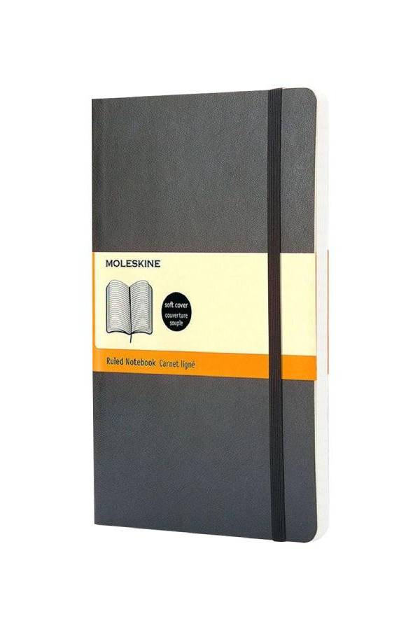 Moleskine Soft Ruled Large Notebook, Black [ME-QP616EN]