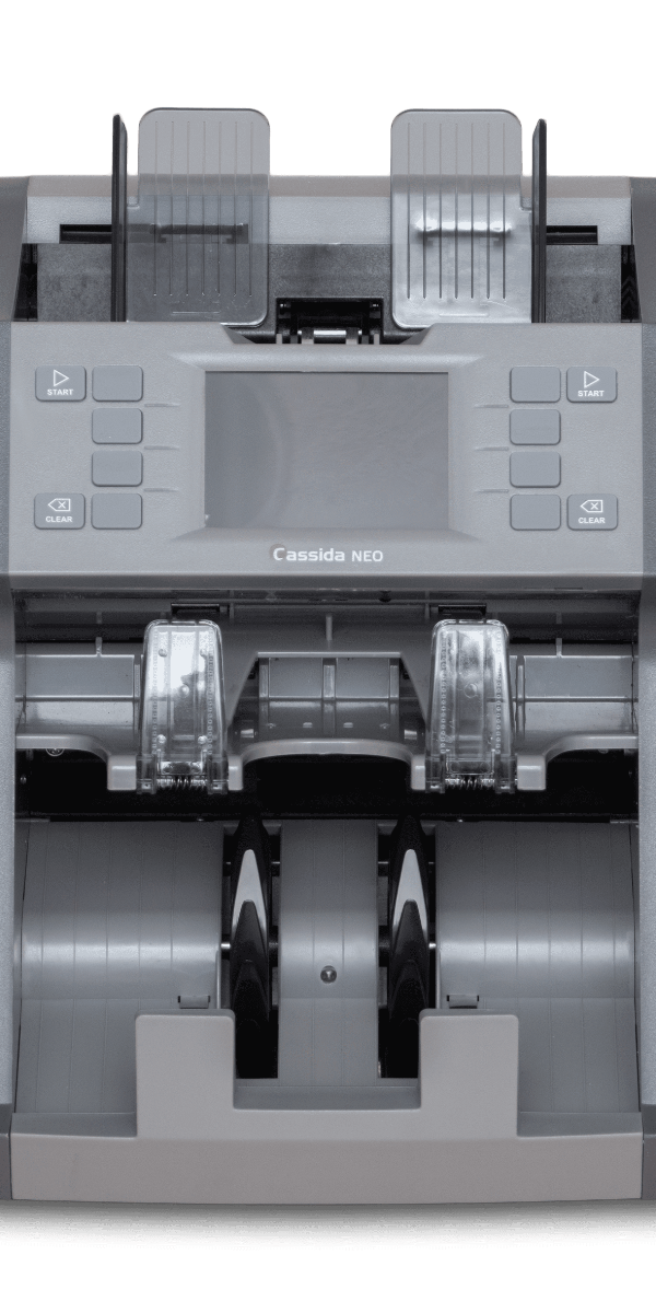 Cassida Neo 2-Pocket Mix Value Counter and Sorter (12 Currency)