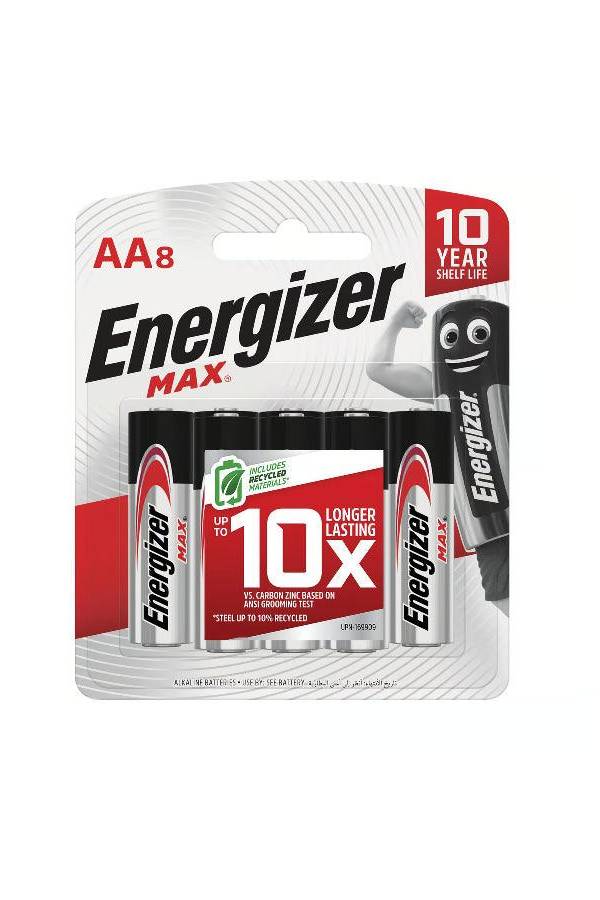 Energizer Alkaline Battery AA 8pcs/pack