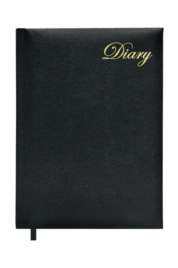 Undated Diary Executive Padded Cover – Black (FSDI-121BK)