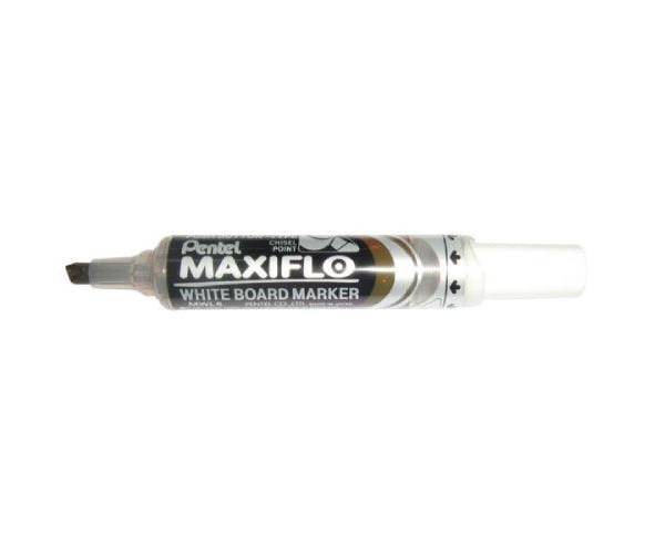 Pentel MWL6 Maxiflo Chisel Tip White Board Marker, Brown (Pack of 12)