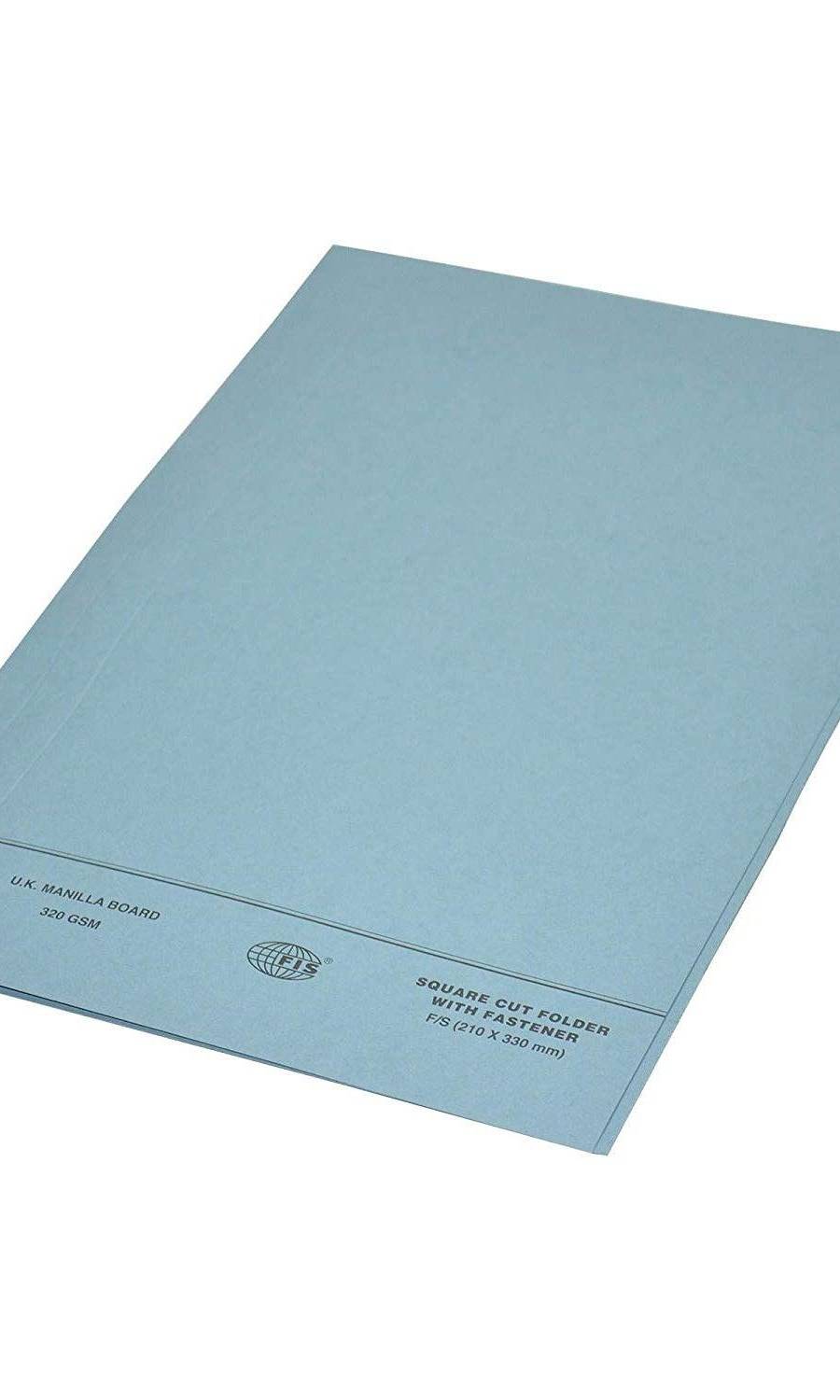Square Cut Folder FS With Fastener, Blue