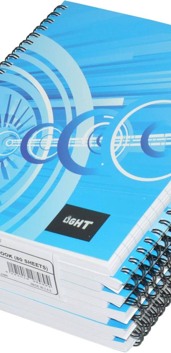Light Spiral Soft Cover Notebook Single Line A5, 80-Sheets – LINBA51524S (10ps/pack)