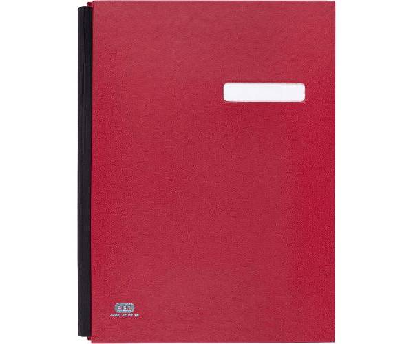 Elba 41403 Signature Book, 20 Compartments, PVC Cover, Red