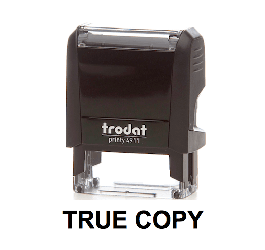 Trodat Printy 4911 Stamp “TRUE COPY” – Black