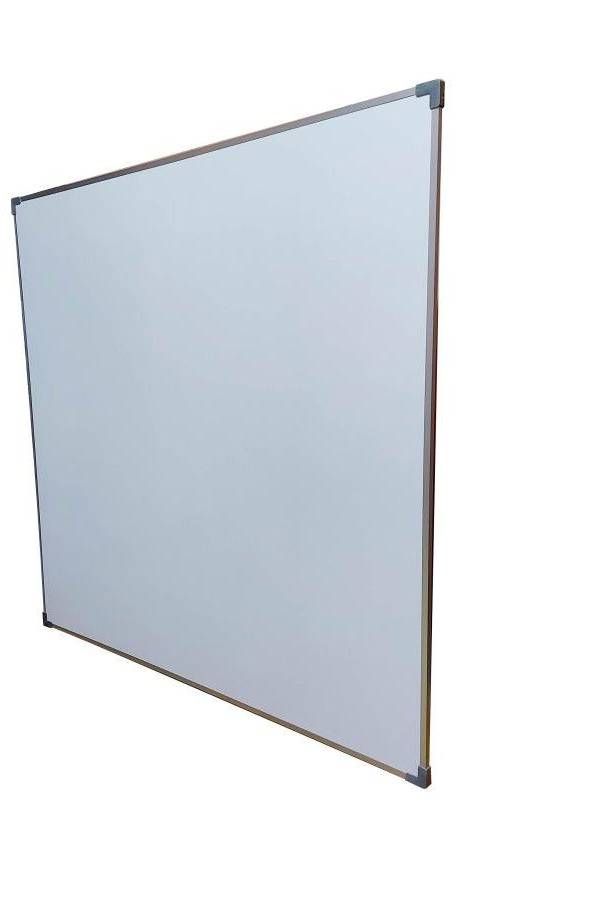 Magnetic White Board with Movable Tray Aluminum Frame 120 x 120 cm