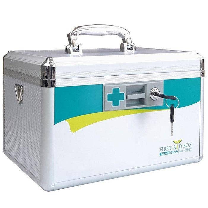 Glosen First Aid Box with shoulder Strap Aluminum 305X195x200 Silver (R 8031)