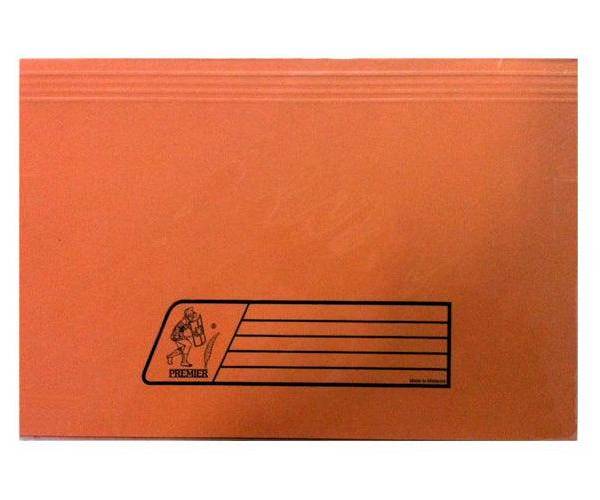 Premier Document Wallet Full Flap, 285gsm, F/S, 5/pack, Orange