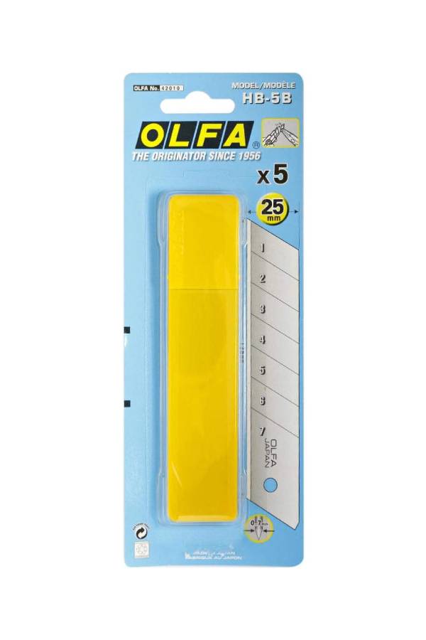 Olfa HB 5B Heavy Duty Spare Blade Fr H-1, (Pack of 5)