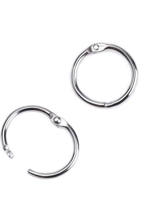 Metal Binder Rings, 20/Pack, Nickel Plated, 25mm