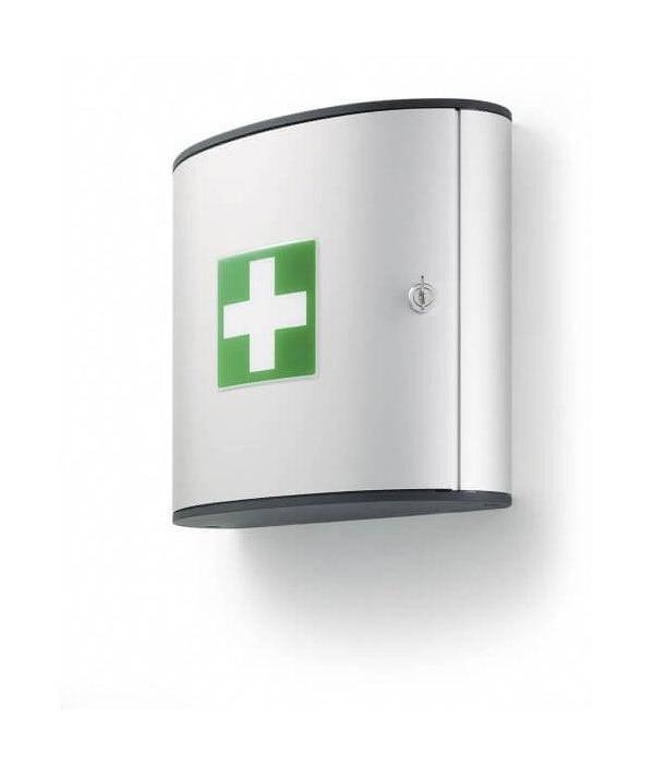 Durable aluminum FIRST AID BOX M, empty
