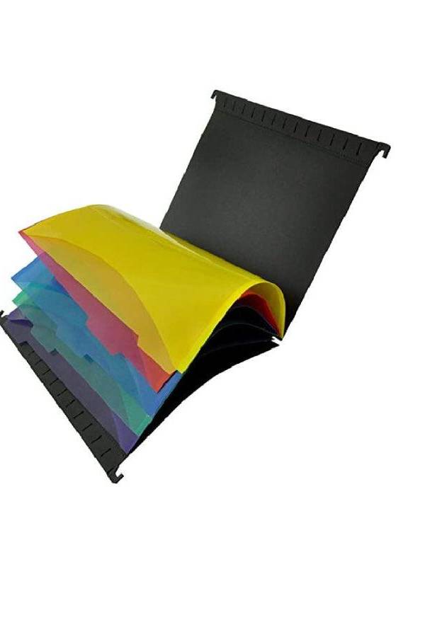 PVC Hanging File with 5 Color indexed Folder, F/S, (210x330mm)