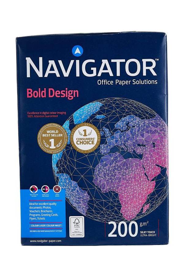Navigator A4 Paper 200gsm Ultra-bright Pack of 150 sheets