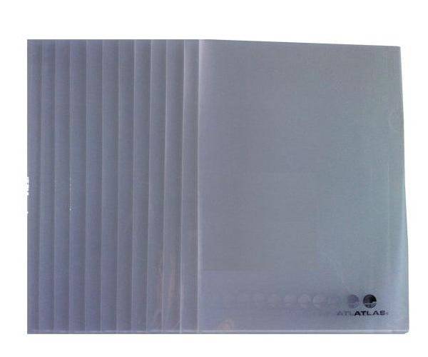 Atlas Clear L Folder F/S, 12/pack, Clear