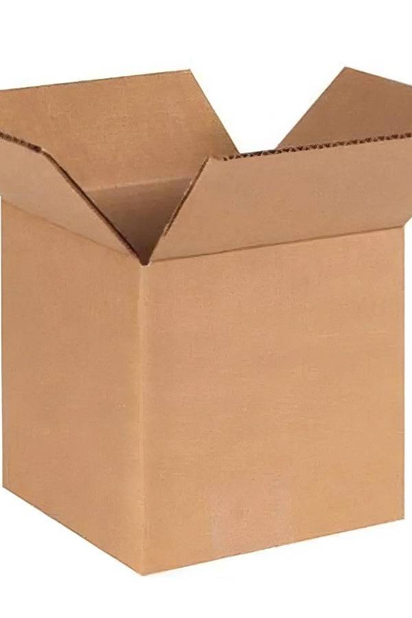 Corrugated Kraft Board Storage Box, 53cm x 53cm x 53cm, Flat Packed