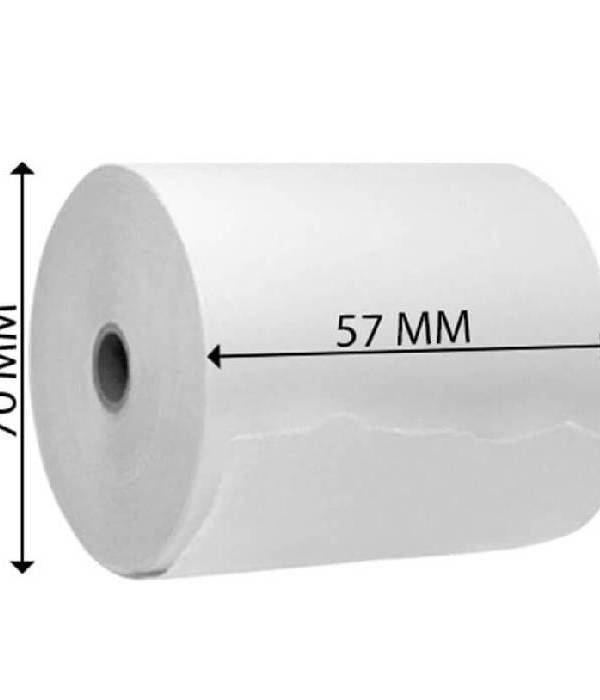 Thermal Cash Roll, 57mm x 70mm, White, 5Pcs-Pack