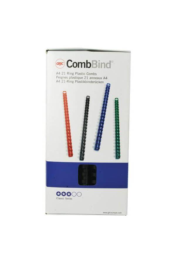 GBC 16mm Comb Binding Rings, Round Black, 100/box (4028600)