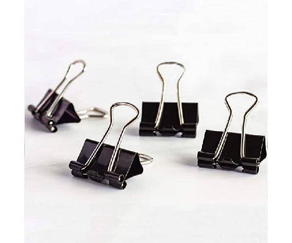 Deluxe Black Binder Clips, 15mm, 12clips/pack