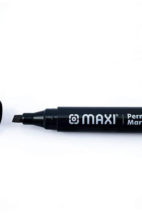 Maxi Permanent Marker Chisel Tip Black 10pcs/box