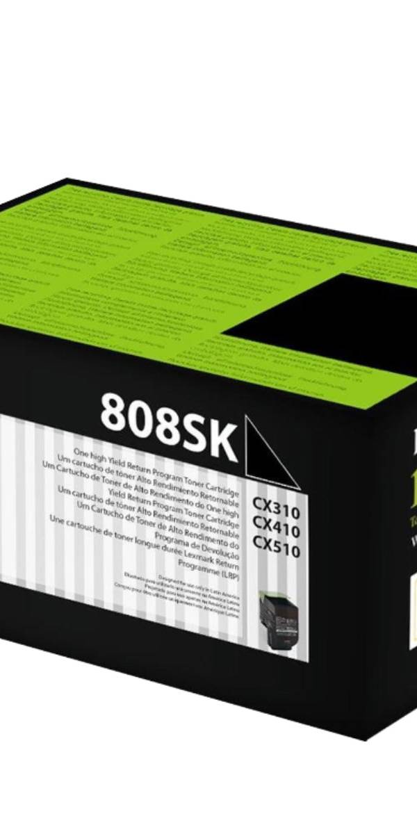 Lexmark 808SK Black Toner Cartridge 80C8SK0