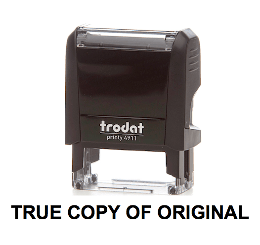 Trodat Printy 4911 Stamp “TRUE COPY OF ORIGINAL” – Black
