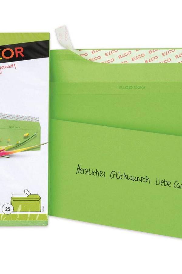Elco C5/6 Envelope with Adhesive Closure, 100gsm, 25pcs/pack – Green
