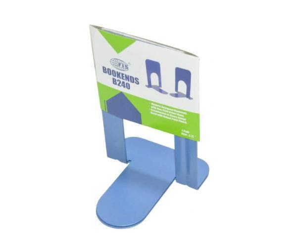 Bookends, Metal Body 7.25′ Blue – 2pcs/Set (FSBEB240BL)