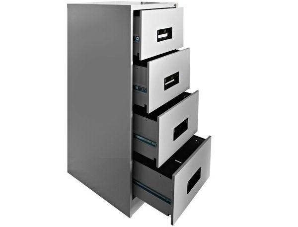 Hadid 4 Drawers Metal Filing Cabinet, Grey