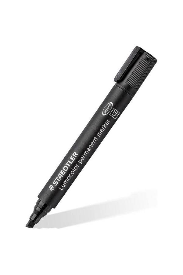 Staedtler Lumocolor Permanent Marker, Chisel Tip, Black