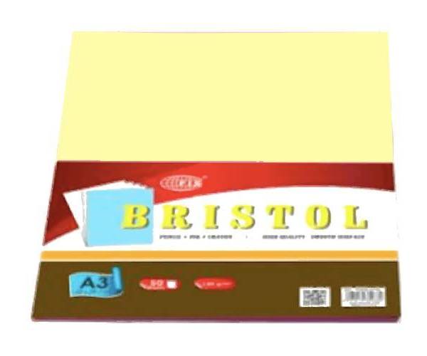 Bristol Paper 180gsm, A3 Size, 50Sheets-pack Yellow
