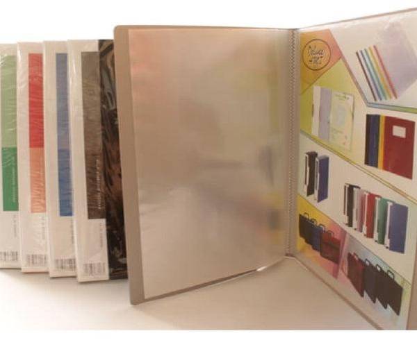 Deluxe Clear Book A4, Assorted Colors, 40 Pockets