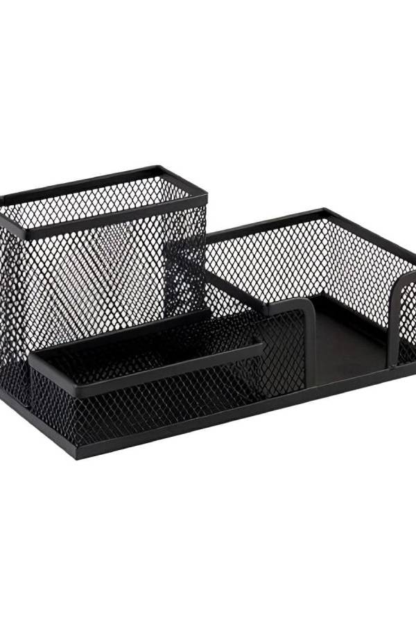 Partner Metal Mesh Desktop Organizer Black