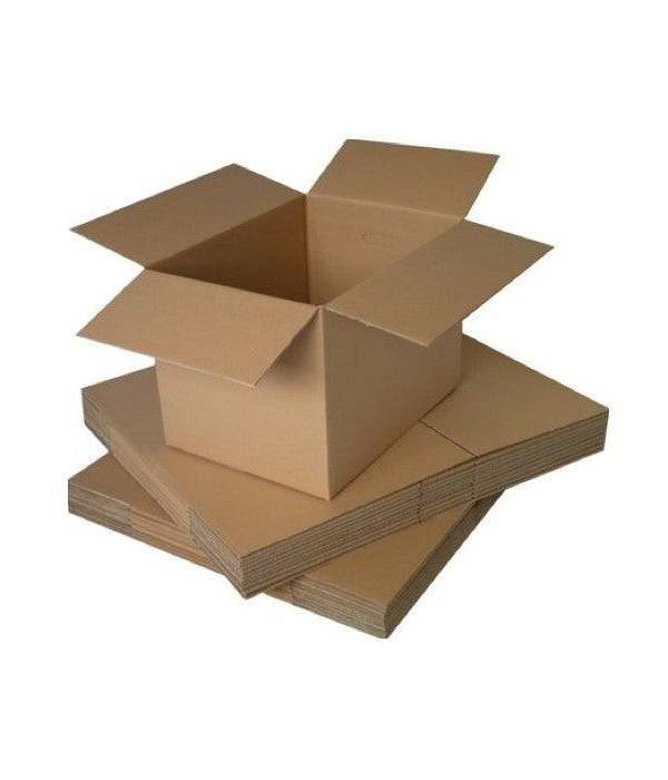 Corrugated Kraft Board Storage Box, 60x60x80cm, Flat packed